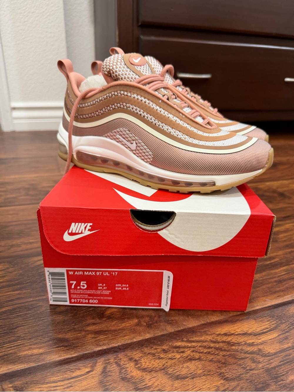 Nike Women’s Air Max 97 in Blush Pink and Tan